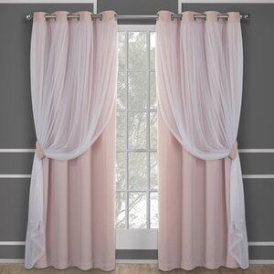 LUXE Talia Double Layer Indoor Curtains – Sheer & Blackout, 2 Panels, 52"x84", R